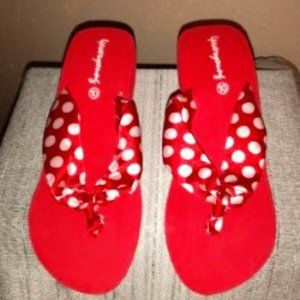 FLIP FLOP, WEDGE,SANDAL,POLKA DOT